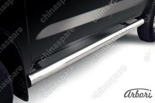 AFZDATHL10 Защита порогов d76 труба Arbori нерж. сталь для Toyota HILUX 2004-2011