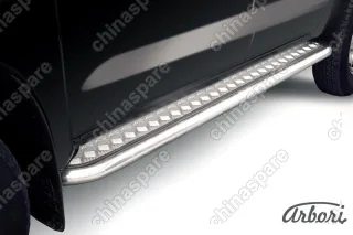 AFZDATHL11 Защита порогов d57 с листом Arbori нерж. сталь для Toyota HILUX 2004-2011