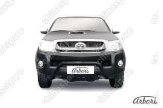 AFZDATHL06B Кенгурятник d57 низкий широкий "мини" Arbori черн. для Toyota HILUX 2004-2011