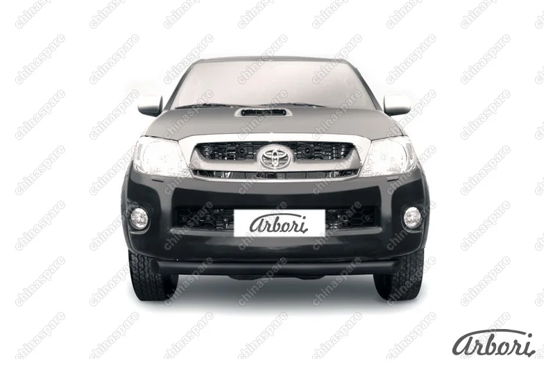 AFZDATHL07B Защита переднего бампера d76 радиусная Arbori черн. для Toyota HILUX 2004-2011