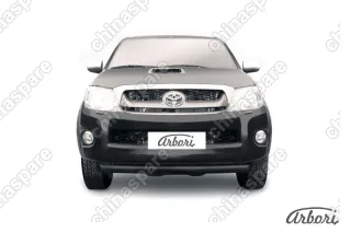 AFZDATHL07B Защита переднего бампера d76 радиусная Arbori черн. для Toyota HILUX 2004-2011
