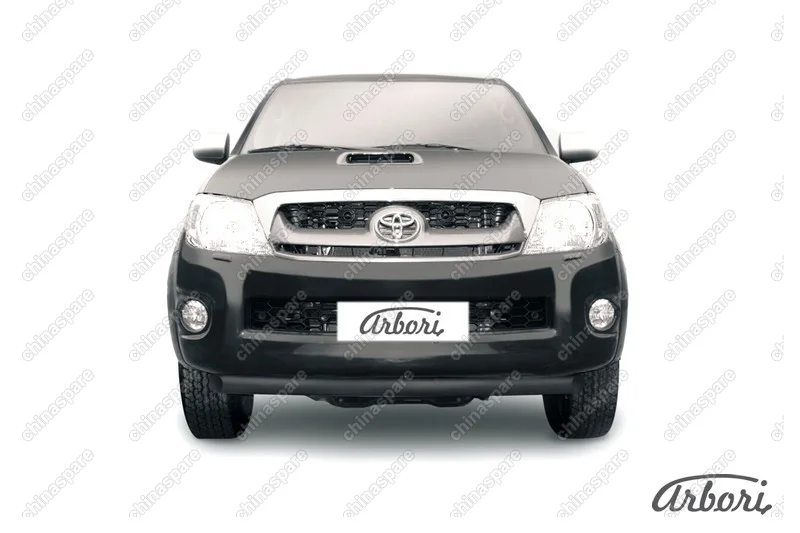 AFZDATHL08B Защита переднего бампера d57 радиусная Arbori черн. для Toyota HILUX 2004-2011