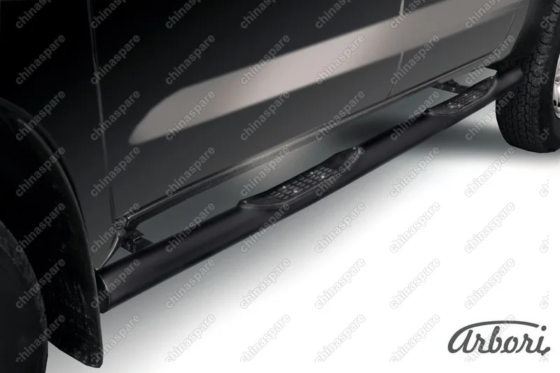AFZDATHL09B Защита порогов d76 с проступями Arbori черн. для Toyota HILUX 2004-2011