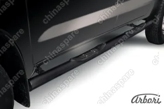 AFZDATHL09B Защита порогов d76 с проступями Arbori черн. для Toyota HILUX 2004-2011