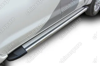 AFZDAALTHL1104 Комплект алюминиевых порогов Arbori Luxe Silver 2000 для TOYOTA Hilux 2011-2015