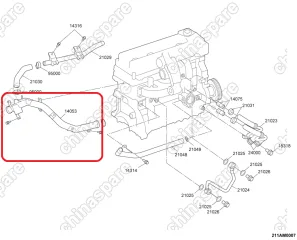 Патрубок охлаждения входной Luxgen 7