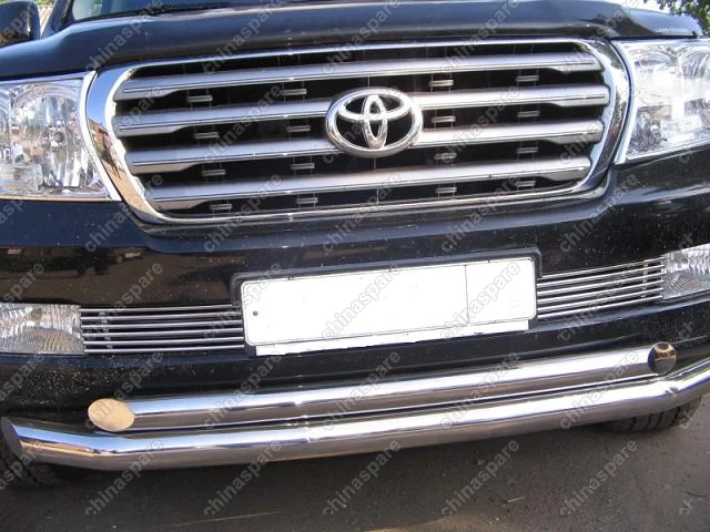 Декоративные элементы воздухозаборника d10(2 элем. по 6 трубочек) Toyota Land Cruiser 200 2007- хром, TC20.97.2231