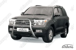 AFZDATLC202 Кенгурятник d76 высокий  Arbori нерж. сталь для Toyota LC200 2007-2012