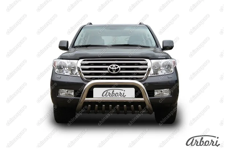 AFZDATLC207 Кенгурятник d76 низкий с защитой картера Arbori нерж. сталь для Toyota LC200 2007-2012