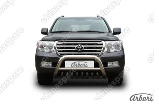 AFZDATLC207 Кенгурятник d76 низкий с защитой картера Arbori нерж. сталь для Toyota LC200 2007-2012