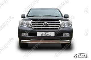 AFZDATLC213 Защита переднего бампера d57+d57+d42 тройная Arbori нерж. сталь для Toyota LC200 2007-2012