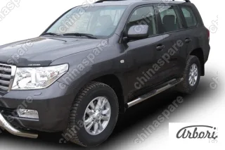 AFZDATLC215 Защита порогов d76 с проступями Arbori нерж. сталь для Toyota LC200 2007-2012