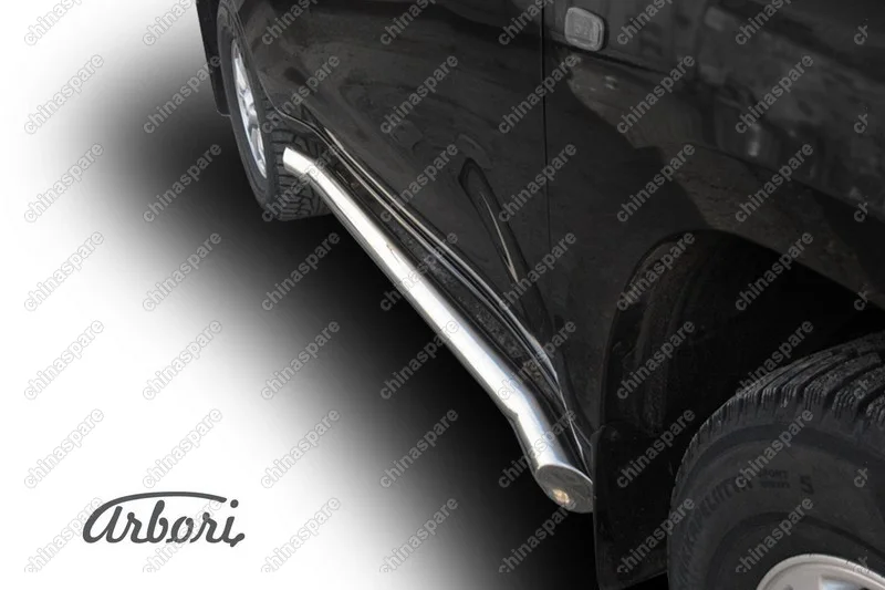 AFZDATLC216 Защита порогов d76 с гибами Arbori нерж. сталь для Toyota LC200 2007-2012