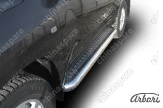 AFZDATLC217 Защита порогов d76 с листом Arbori нерж. сталь для Toyota LC200 2007-2012