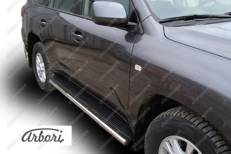 AFZDATLC219 Защита штатного порога d57 Arbori нерж. сталь для Toyota LC200 2007-2012