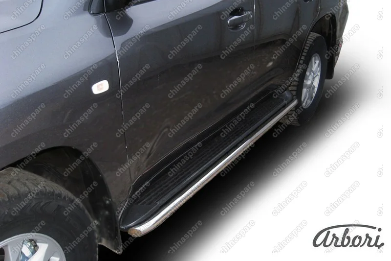 AFZDATLC220 Защита штатного порога d42 Arbori нерж. сталь для Toyota LC200 2007-2012