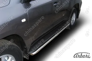 AFZDATLC220 Защита штатного порога d42 Arbori нерж. сталь для Toyota LC200 2007-2012