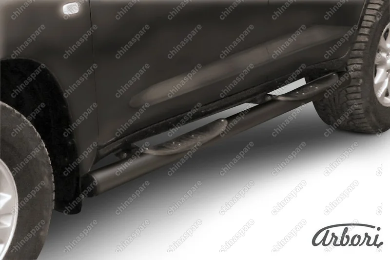 AFZDATLC215B Защита порогов d76 с проступями Arbori черн. для Toyota LC200 2007-2012