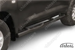 AFZDATLC215B Защита порогов d76 с проступями Arbori черн. для Toyota LC200 2007-2012