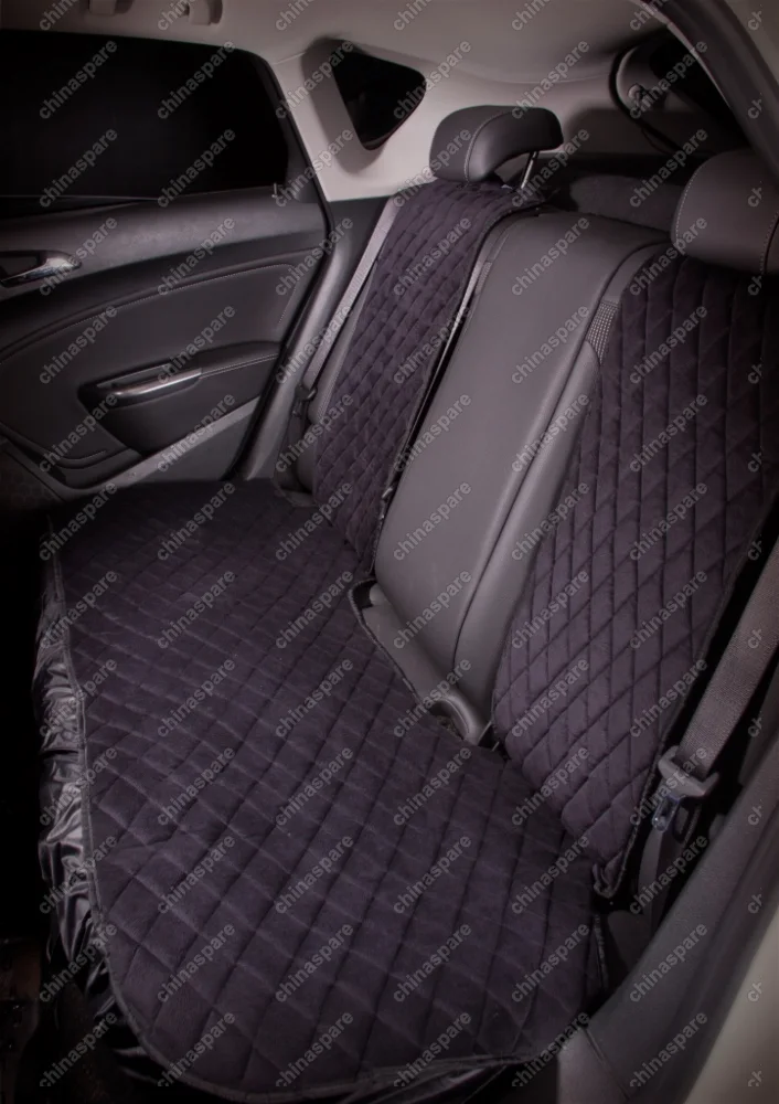 ASC-B-01 Накидка Алькантара, задняя, 3 предмета, черная