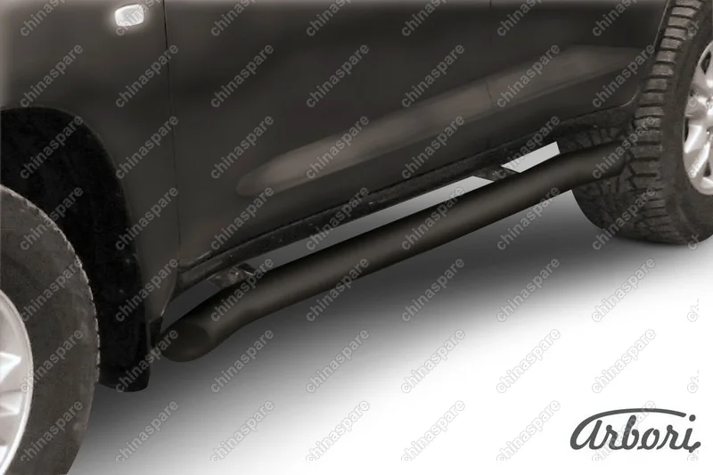 AFZDATLC216B Защита порогов d76 с гибами Arbori черн. для Toyota LC200 2007-2012