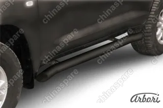 AFZDATLC216B Защита порогов d76 с гибами Arbori черн. для Toyota LC200 2007-2012
