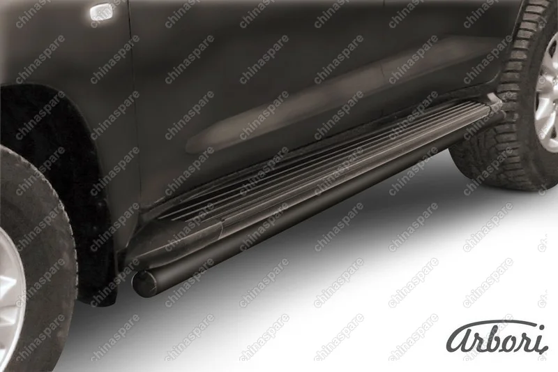 AFZDATLC219B Защита штатного порога d57 Arbori черн. для Toyota LC200 2007-2012