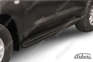 AFZDATLC220B Защита штатного порога d42 Arbori черн. для Toyota LC200 2007-2012