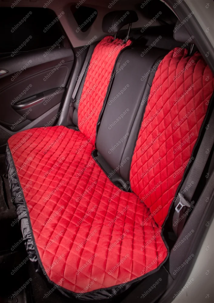 ASC-B-04 Накидка Алькантара, задняя, 3 предмета, красная