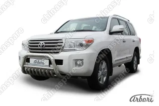 AFZDATLC21210 Кенгурятник d76 низкий с ЗК Arbori нерж. сталь для Toyota LC200 2012-2013