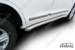 AFZDATLC21214 Защита порогов d76 с гибами Arbori нерж. сталь для Toyota LC200 2012-2013