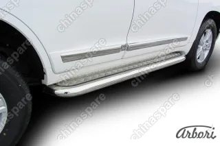 AFZDATLC21215 Защита порогов d76 с листом Arbori нерж. сталь для Toyota LC200 2012-2013