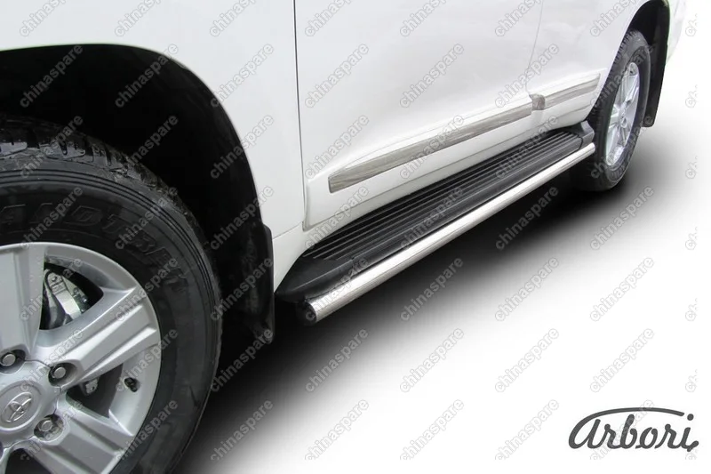 AFZDATLC21216 Защита штатного порога d57 Arbori нерж. сталь для Toyota LC200 2012-2013