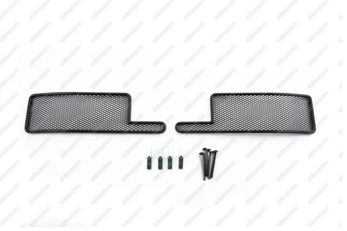 Сетка на бампер внешняя для TOYOTA Land Cruiser 200 2012-2015, 2 шт., черн., 10 мм