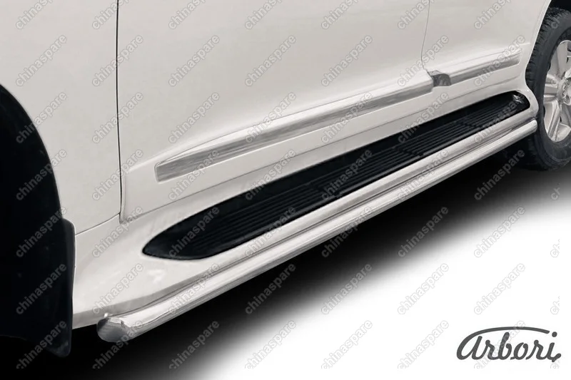 AFZDATLC21313 Защита штатного порога d57 Arbori нерж. сталь для Toyota LC200 2013-2015