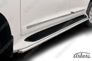 AFZDATLC21314 Защита штатного порога d42 Arbori нерж. сталь для Toyota LC200 2013-2015
