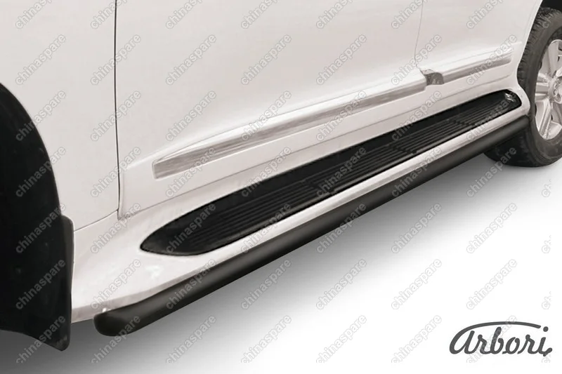 AFZDATLC21313B Защита штатного порога d57 Arbori черн. для Toyota LC200 2013-2015