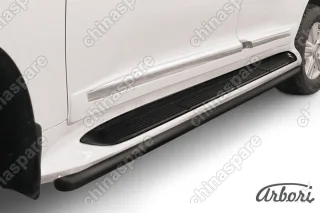 AFZDATLC21313B Защита штатного порога d57 Arbori черн. для Toyota LC200 2013-2015