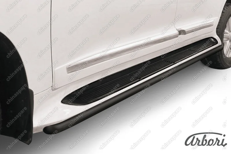 AFZDATLC21314B Защита штатного порога d42 Arbori черн. для Toyota LC200 2013-2015