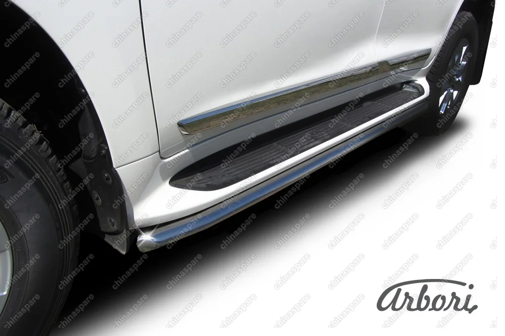 AFZDATLC21507 Защита штатного порога d42 Arbori нерж. сталь для Toyota LC200 2015-нв