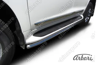 AFZDATLC21507 Защита штатного порога d42 Arbori нерж. сталь для Toyota LC200 2015-нв