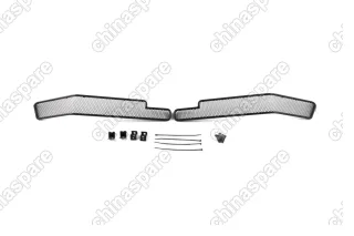 Сетка на бампер внешняя для TOYOTA Land Cruiser 200 2015->, 2 шт., черн., 10 мм