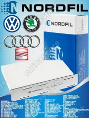 Фильтр салонный «Nordfil» Volkswagen Golf 5, 6 2003-; Passat B6 B7 2005-; Jetta 5, 6 / Skoda Yeti, Octavia A5 2004-