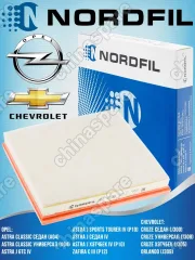 Фильтр воздушный «Nordfil» Chevrolet Cruze 1.6-1.8, Orlando 1.4 / Opel Astra J (Атмосферные ДВС) 1.4-1.8