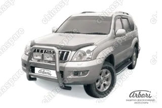 AFZDATLCP02 Кенгурятник d76 высокий Arbori нерж. сталь для Toyota LC Prado 2003-2009