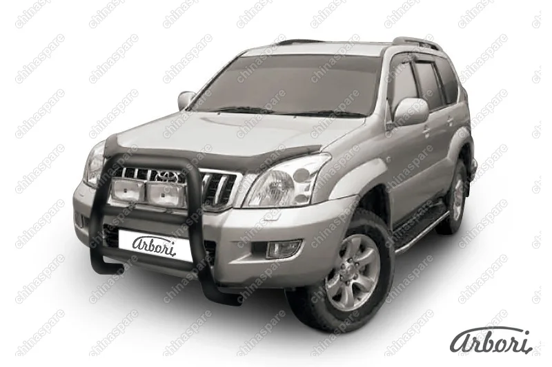 AFZDATLCP02B Кенгурятник d76 высокий Arbori черн. для Toyota LC Prado 2003-2009