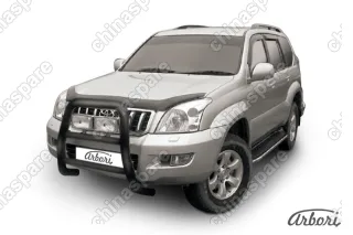 AFZDATLCP02B Кенгурятник d76 высокий Arbori черн. для Toyota LC Prado 2003-2009