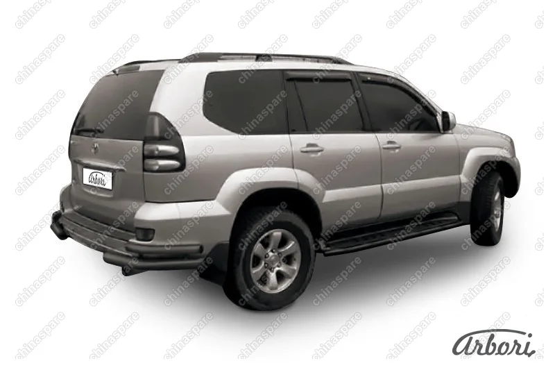 AFZDATLCP05B Уголки d76+d42 двойные Arbori черн. для Toyota LC Prado 2003-2009