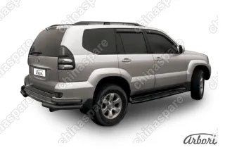 AFZDATLCP05B Уголки d76+d42 двойные Arbori черн. для Toyota LC Prado 2003-2009