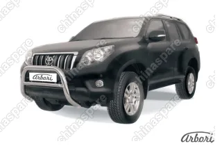 AFZDATOP04 Кенгурятник d76 низкий  Arbori нерж. сталь для Toyota LC Prado 2010-2013